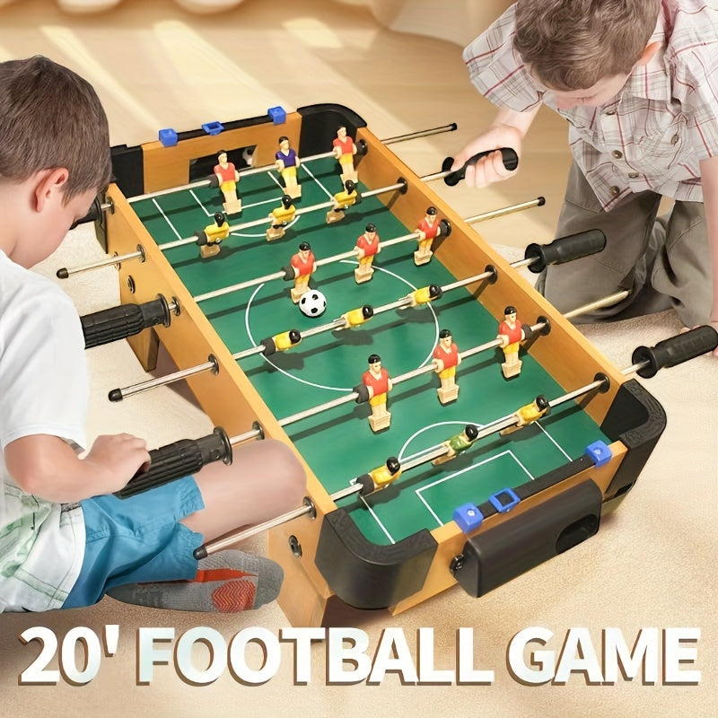 50.8cm Wooden Foosball Table, 6 Rows with 18 Players per Team, Indoor Compact Sports Game, Easy Assembly, No Electricity Needed, Ideal for Birthday, Bachelor Party & General Gifting