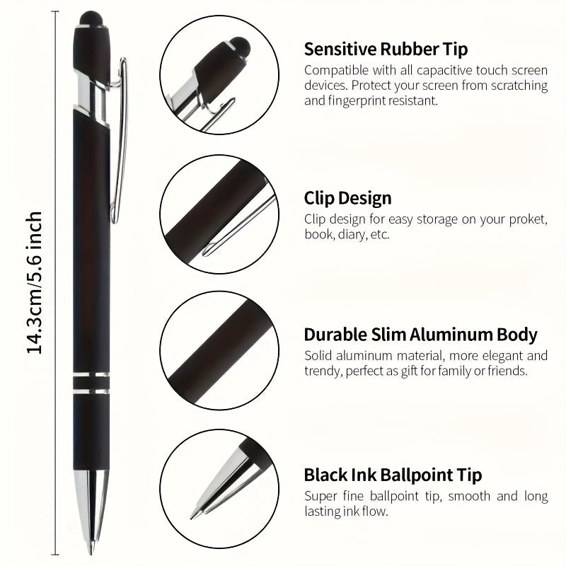 20/30/40pcs Custom Engraved Metal Black Ink Ballpoint Pens - Personalized Name & Logo, Durable Retractable Design, Ideal for Company Promotions, Student Gifts, Customizable Office Supplies, Pen Set, Professional Stationery, Sleek Pen Design, Quality Writ