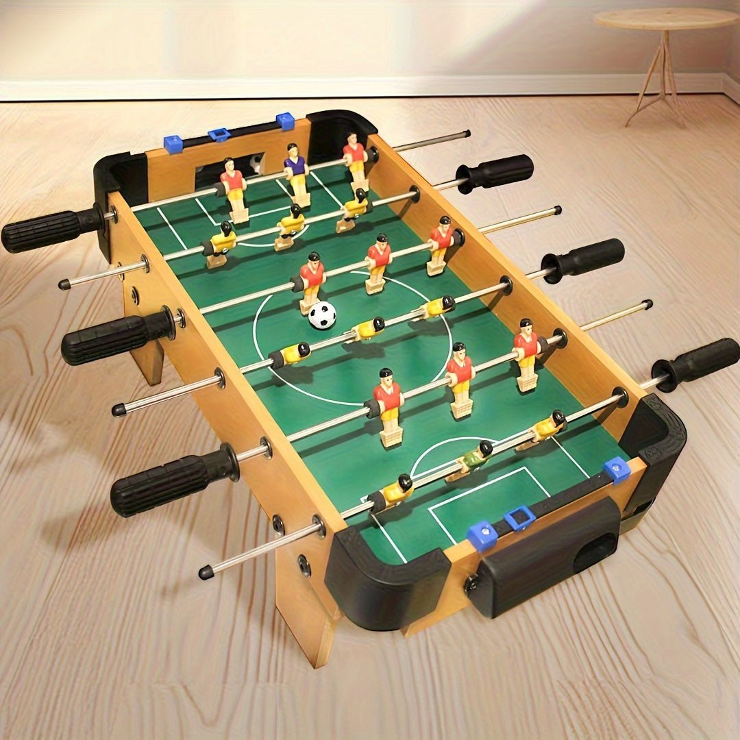50.8cm Wooden Foosball Table, 6 Rows with 18 Players per Team, Indoor Compact Sports Game, Easy Assembly, No Electricity Needed, Ideal for Birthday, Bachelor Party & General Gifting