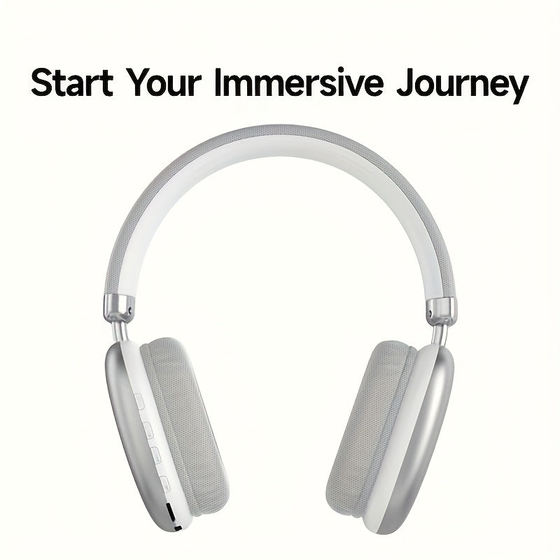 Over-Ear Wireless Headphones - 20H Playtime, Comfortable & Foldable, Wireless Connectivity, Noise-Canceling Mic, USB Charging Case, Ideal for Travel & Home, Black, Music Listening, Sleek Design, Durable Plastic