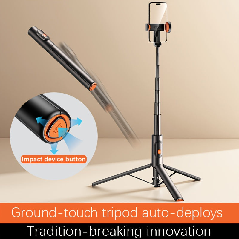 149.86cm All-In-1 Aluminum Selfie Stick Tripod with Remote, Extendable Travel Stand for Iphone 15/14/13 & Android (10.16-17.78cm), Portable for Recording/Selfie/Live/Tiktok」