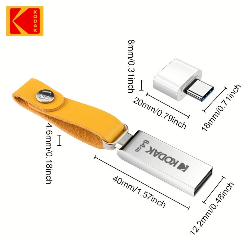 KODAK K122 Pendrive flash drive 32GB 64GB 128GB TYPE-C Pen drive U disk for type-c adapter