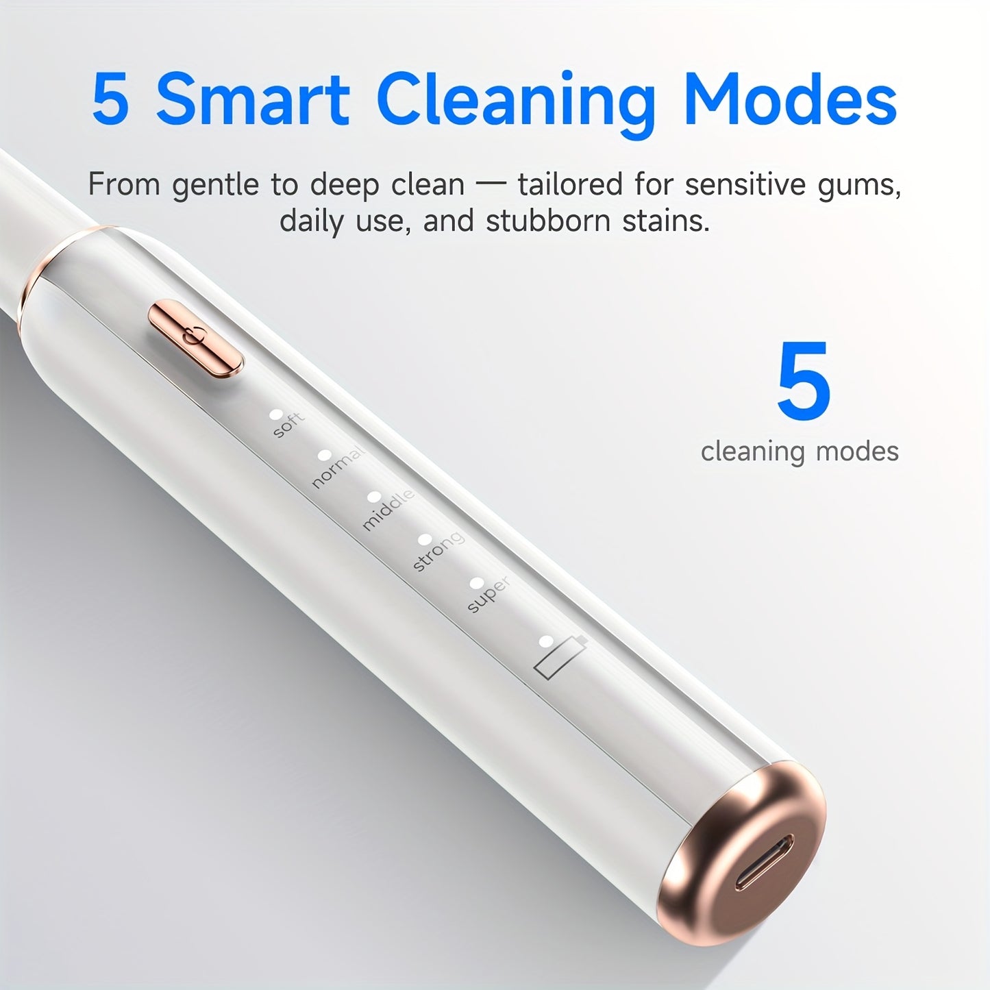 2025 New Electric Dental Oral Cleaning Set, with LED Light, Five Mode Adjustment, Multiple Metal Accessories, Keep Oral Cleaning Care, Splash Resistant, Suitable for Family, Mother'S Day/Father'S Day, Birthday Party Gifts