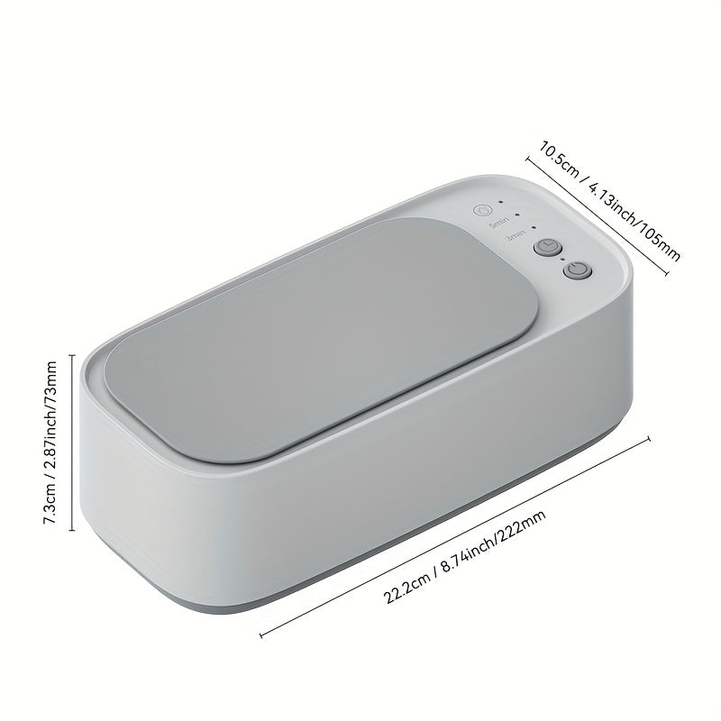 Portable USB Rechargeable High-Frequency Vibration Cleaner for Jewelry, Glasses, Watches, Braces & Dentures - Multi-Purpose Home Use with Ergonomic Design, Compact & Lightweight, Jewelry Cleaning, Sleek Design, Durable Construction