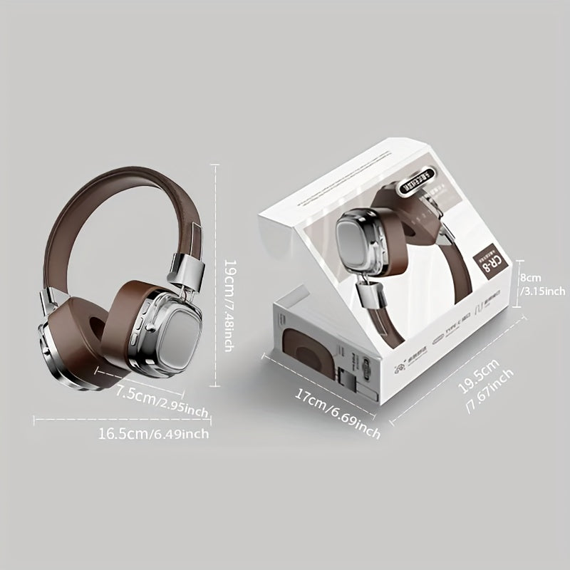 Vintage-Inspired Over-Ear Wireless Headset With Wireless 5.3 Chip - No Lag Gaming, Hi-Fi Sound & Deep Bass, Long-Lasting 350Mah Battery, Ideal For Music Lovers & Athletes