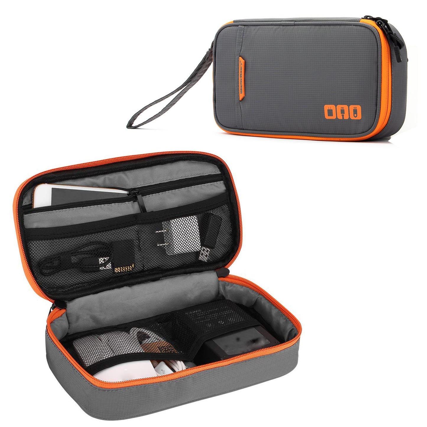 Electronic Organizer Travel Accessories Storage Bag, Portable for Hard Drives, Cables, Memory Sticks, Charger, Phone, USB, SD Cards