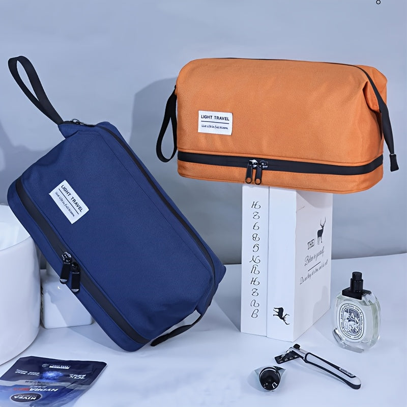 Men's Business Travel Toiletry Bag Large Capacity Makeup Shaver Skincare Storage Pouch Essential for Travel