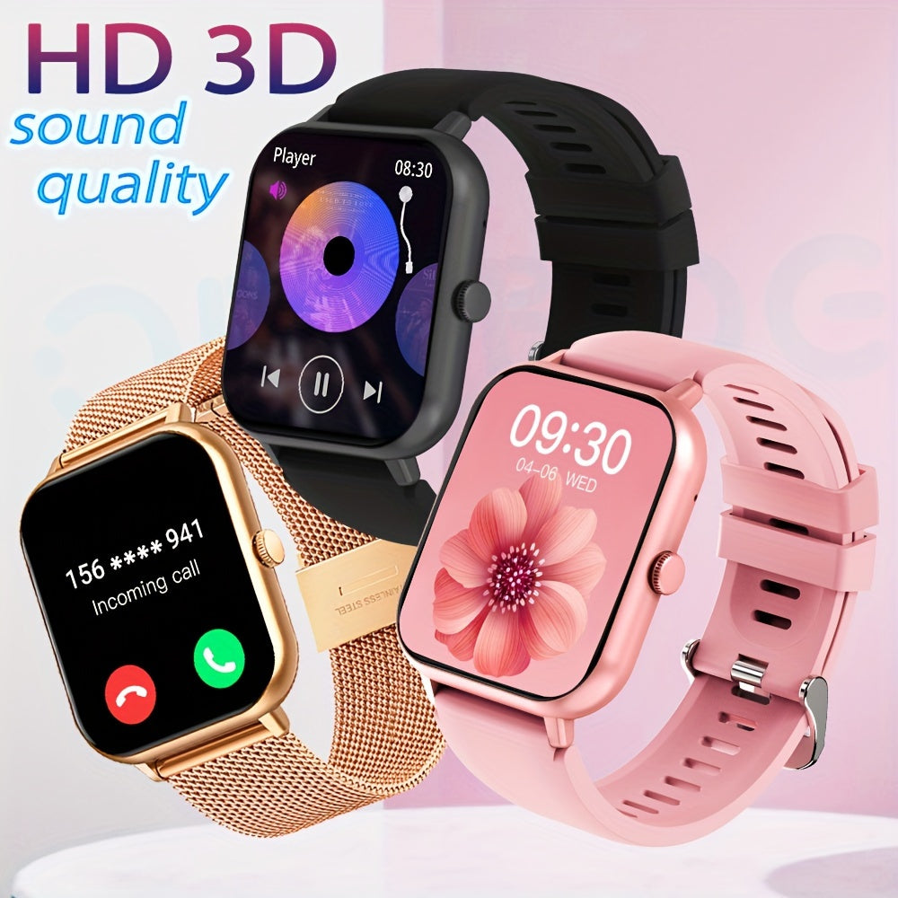 Unisex Smart Watch (Answer/Make Call), 1.83'' Wireless Calling Smartwatch With Pedometer/100+Sport Modes/Ai Voice Control/100+ Watch Faces/Alarm Clock/ Smart Fitness Watch Compatible For IPhone And Android Phones, Goods Gifts For Friends