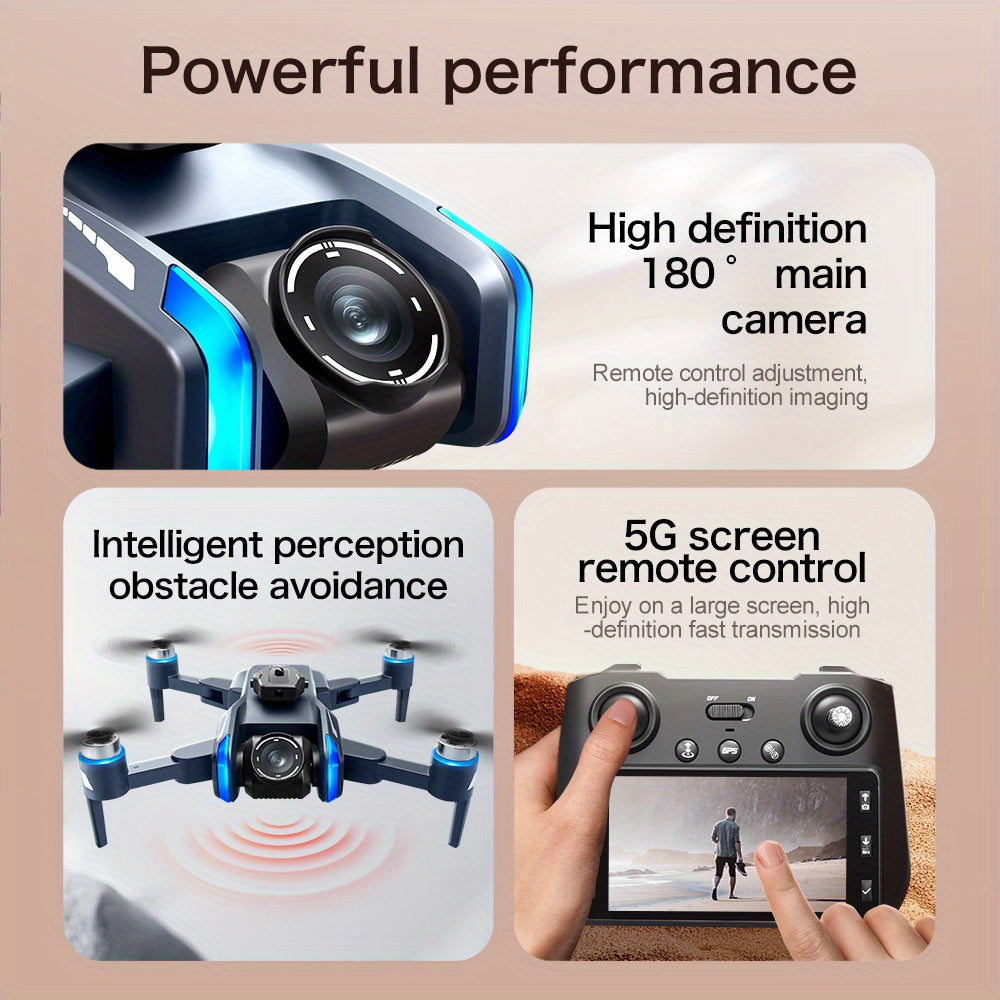 XT808 GPS Drone with FPV Screen, 1.2 Mile Long Range, Triple Auto Return Home, 720P HD Camera, GPS Mapping, APP/Remote Control, Brushless Motor Drone for Professional Racing, Aerial Photography, FPV Racing Quadcopter - Carry Case Included, Outdoor Advent