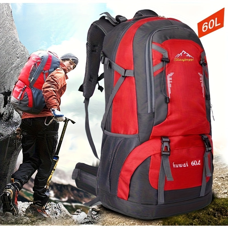 TAECCL 60L Large Capacity Hiking Backpack, Sports and Travel Bag with Adjustable Straps, Durable and Lightweight Outdoor Pack with Multiple Compartments, Perfect for Camping, Trekking, and Mountaineering