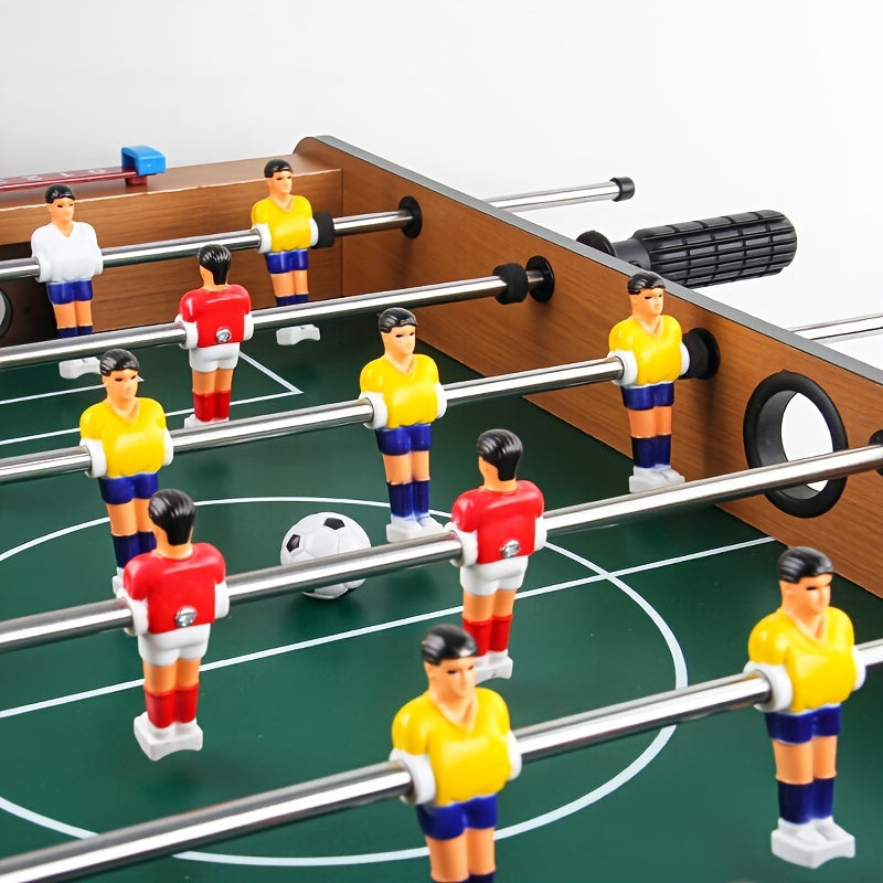 50.8cm Wooden Foosball Table, 6 Rows with 18 Players per Team, Indoor Compact Sports Game, Easy Assembly, No Electricity Needed, Ideal for Birthday, Bachelor Party & General Gifting