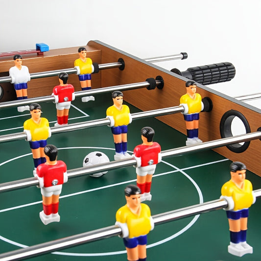 50.8cm Wooden Foosball Table, 6 Rows with 18 Players per Team, Indoor Compact Sports Game, Easy Assembly, No Electricity Needed, Ideal for Birthday, Bachelor Party & General Gifting