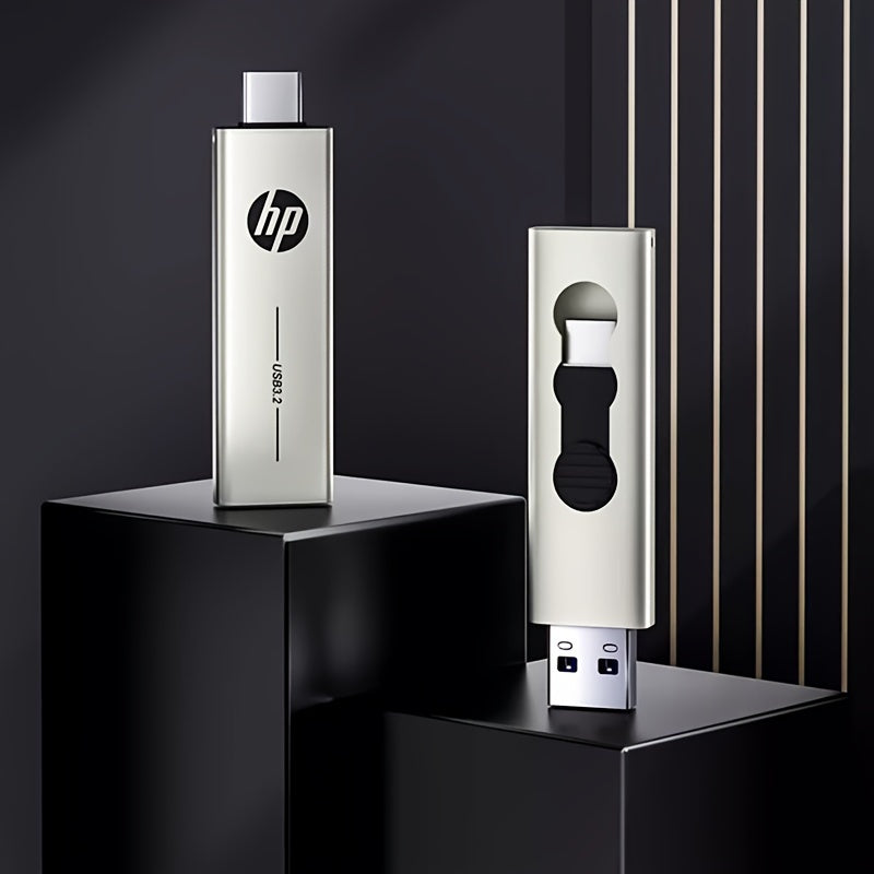 HP USB Type C Flash Drive Available in 64GB, 128GB, And 256GB - Fast Performance And Dual Interface for OTG Compatible Devices.