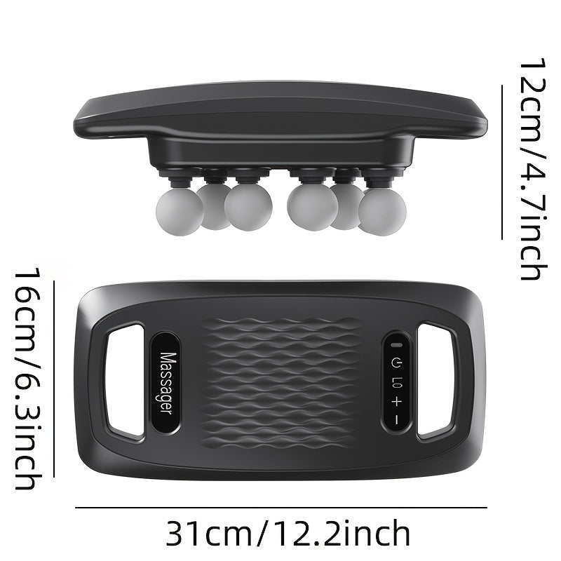 A Ten-Head Fascia Gun with Large Massage Heads, a Powerful Motor, a Sturdy Exterior, a Lightweight Design, a Comfortable Handle, Nine Intensity Levels, a Noise-Reducing Mechanism, Suitable for All Body Parts