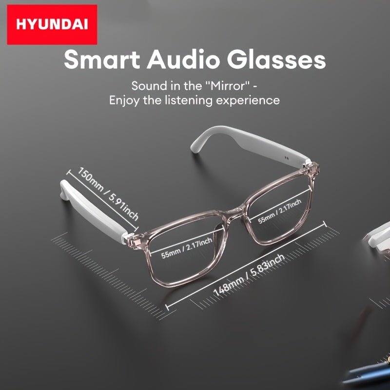 for HYUNDAI 2025 Authentic new model C8PRO AI Translate language glasses Fashion Glasses shades Wireless Bluetooth headphones Black and stylish suitable for business office students daily travel and tourism the first choice for holiday gifts