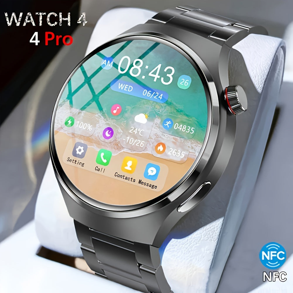 2024 New Men's Smart Watch 4 PRO1.53-inch 360 * 360 AMOLED Wireless Call Multi Sport Mode Smart Watch