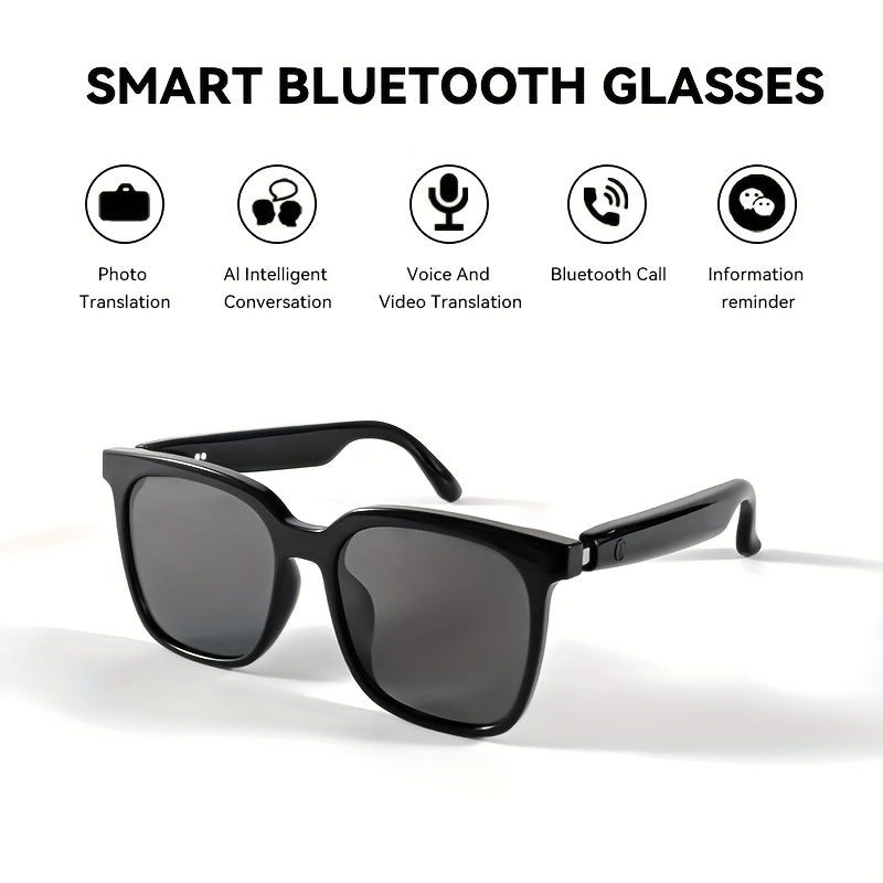 AI Glasses - Wireless Noise Cancelling Voice Call, Smart Glasses with Speaker, Touch Control, 150+ Languages Real Time Translation, Perfect for Travel, Office, Business Work, Travel, Gift for Men & WomenGreat for Sports Enthusiasts And Music Fans
