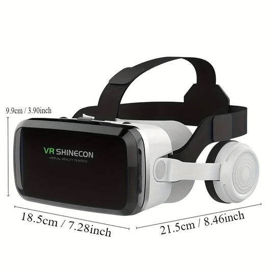 1pc VR Headset with Wireless, USB-Powered, Lightweight & Ergonomic Design for Extended Gaming Sessions, Compatible with PC/Smartphone - Ideal for Home Theater, Cinema-like Experience, Mobile Gaming Accessories, Sleek Virtual Reality Headset, Highquality