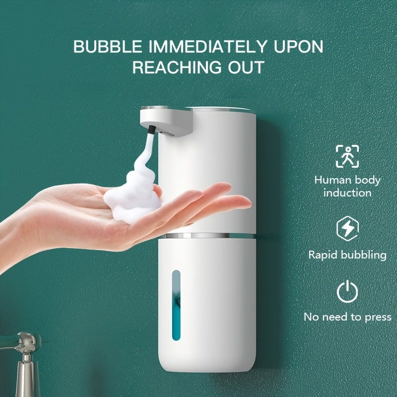 380Ml Automatic Soap Dispenser with Touchless Sensor - Wall-Mounted, Rechargeable Lithium Battery, USB Charging, Modern Black Design for Bathroom And Kitchen, Bathroom Soap Dispenser|Modern Soap Dispenser|Touchless Soap Dispenser