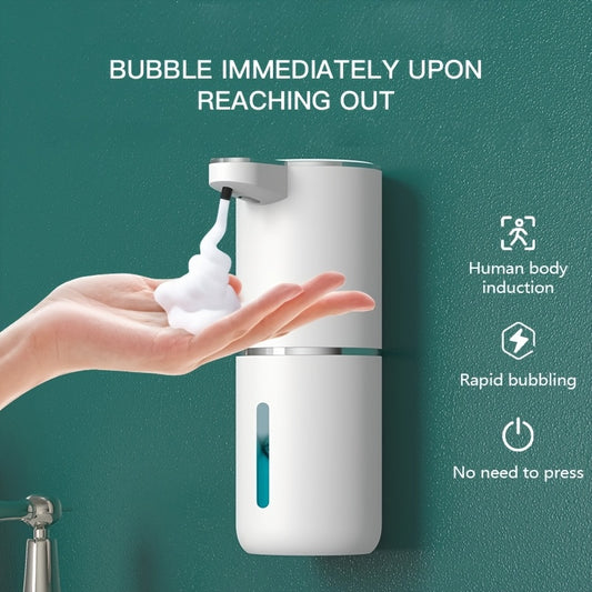 380Ml Automatic Soap Dispenser with Touchless Sensor - Wall-Mounted, Rechargeable Lithium Battery, USB Charging, Modern Black Design for Bathroom And Kitchen, Bathroom Soap Dispenser|Modern Soap Dispenser|Touchless Soap Dispenser
