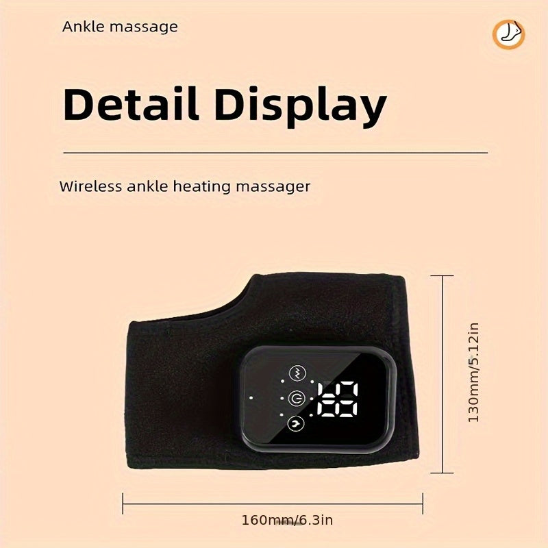 2025 NEW Heating Foot And Ankle Massager, Three Modes, LCD Display, USB Charging, Portable for Outings, Holiday Gift.