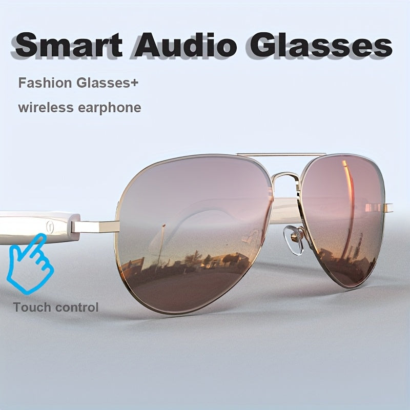 New Smart Glasses - Long standby time, built-in HD sound quality, can answer calls, play music. Anti-blue light glasses, suitable for a variety of scenes, office//driving, are the best gift for friends.
