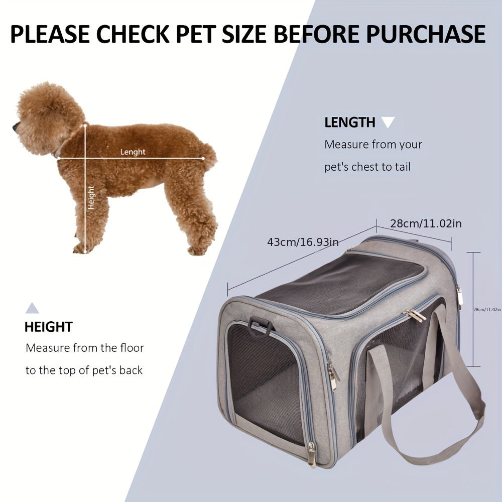 Dog Carriers for Small And Medium Dogs Puppies Up to 6.8 KG, Airline Approved Soft Sided, Collapsible Travel Puppy Carrier