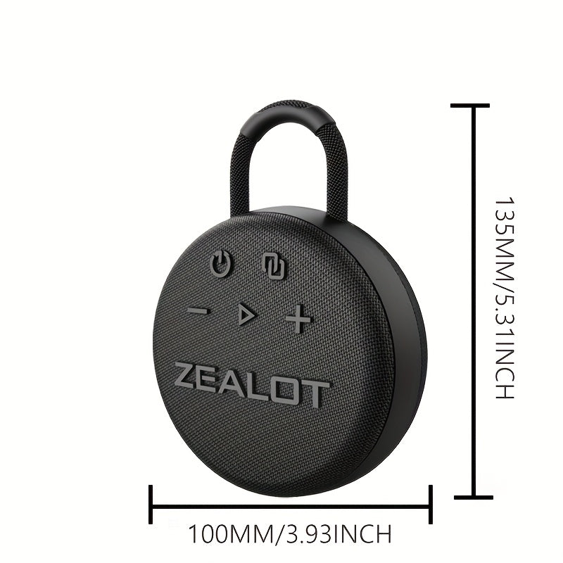 Zealot Mini Wireless Speakers, Wireless Speaker, Dual Pairing, 1800mAh Battery, 8 Hours Playtime Loud Stereo, Booming Bass. Charging Cable, Connect with Mobile Phone/Tablet/TV.