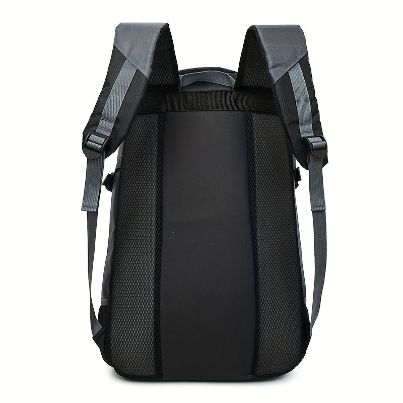 Large Capacity Outdoor Backpack for Camping Hiking Travel - Durable Soft Shell with Multiple Compartments, Adjustable Shoulder Straps & Practical Pockets - Black with Mountain Logo Design - Ideal Gift for Students & Adventurers (Christmas, Valentine's Da