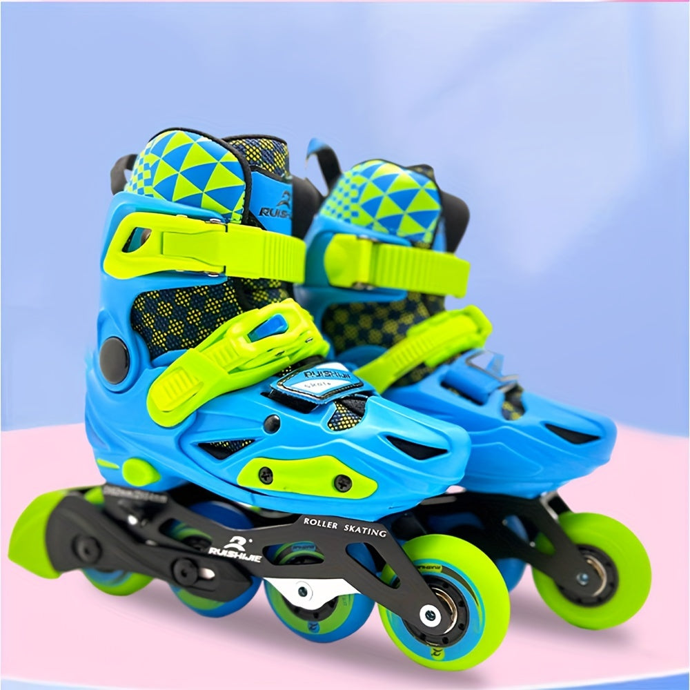 Unisex Kid's Professional Fashion Inline Skates Shoes, Adjustable Roller Skates For Boys Girls
