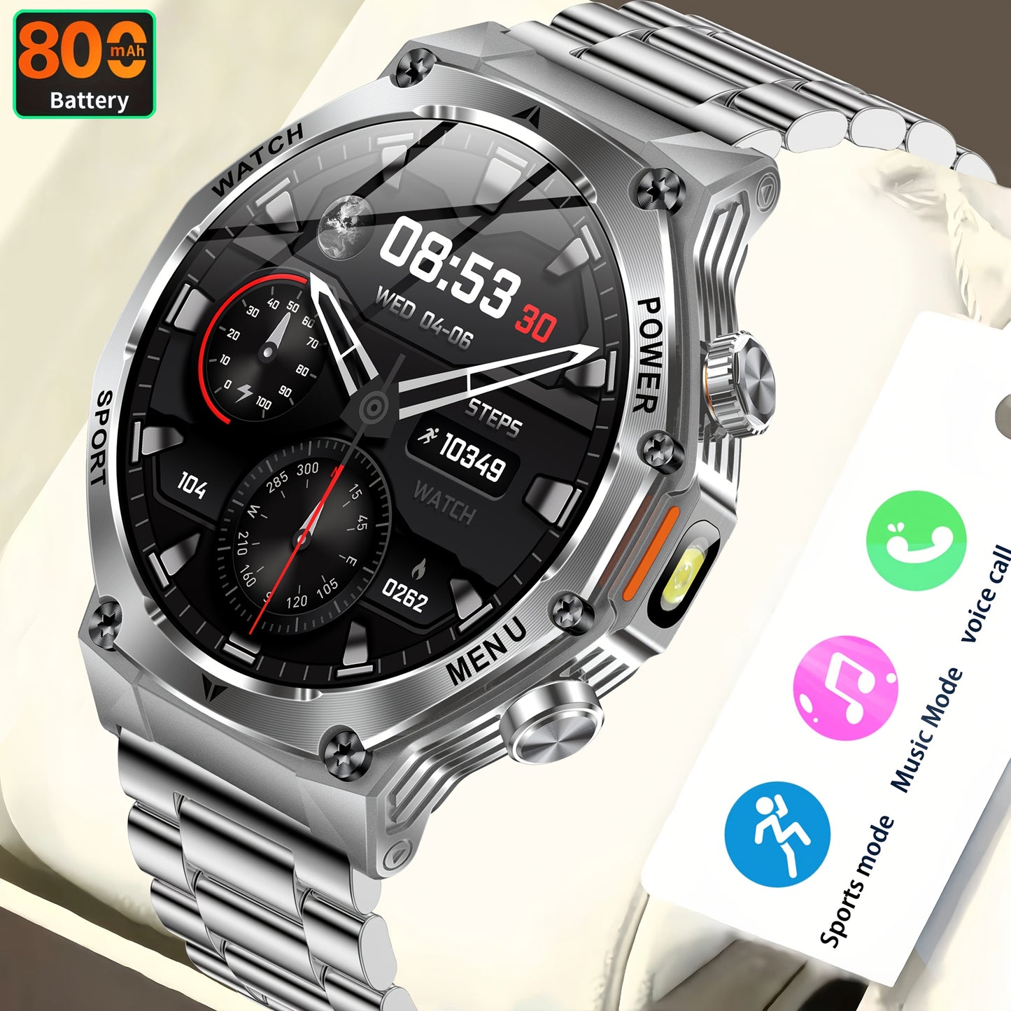2025 Model Men'S Smart Watch Features LED Technology, Supports Multiple Sports Modes, Features Wireless Calling, And Has 4.32cm HD Screen, Enclosed by, Perfect Gift for Family And Friends