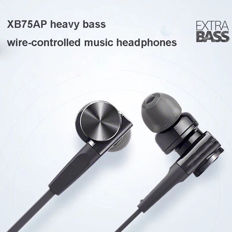 SON-Y MDR-XB75AP In-ear Headphones Heavy Bass Wired Noise Reduction EarPlug with microphone Earphones