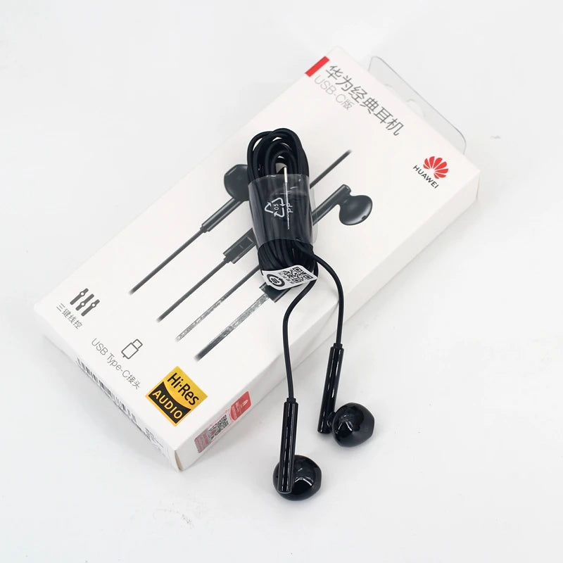 Original Huawei CM33 USB Type-C  Earphone Wired in-ear Earphone with Microphone Volume buttons for Huawei Mobile Phone