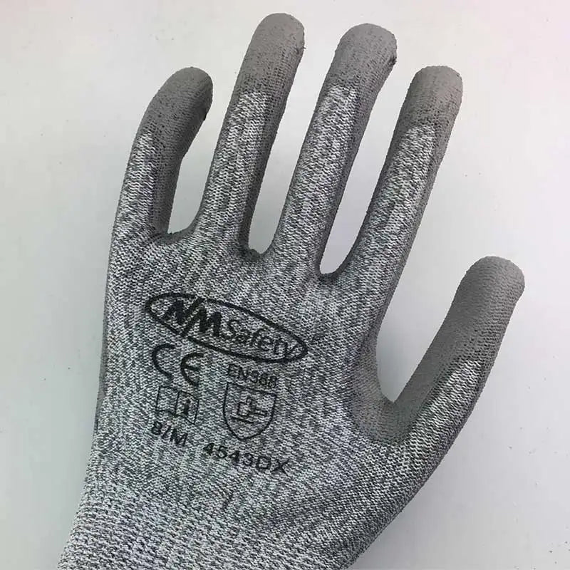 8 Pieces/4 Pairs NMSafety Anti-Knife Security Protection Glove with HPPE Liner Cut Resistant Safety Working Gloves