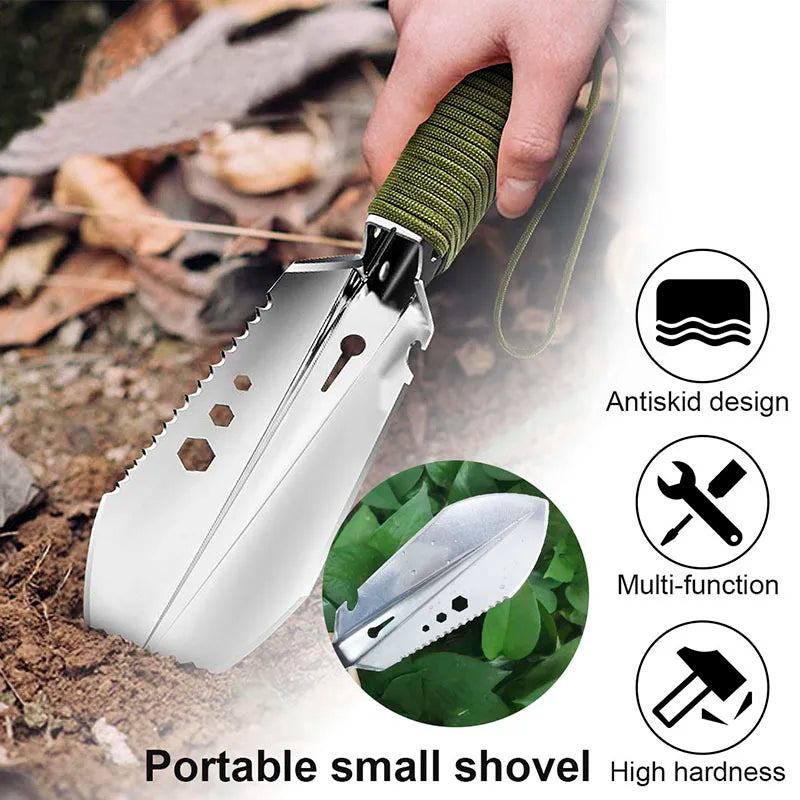 Portable Gardening Multi-Functional Shovel Outdoor Travel Shovel Small Stainless Steel Hand Shovel Garden Shovel