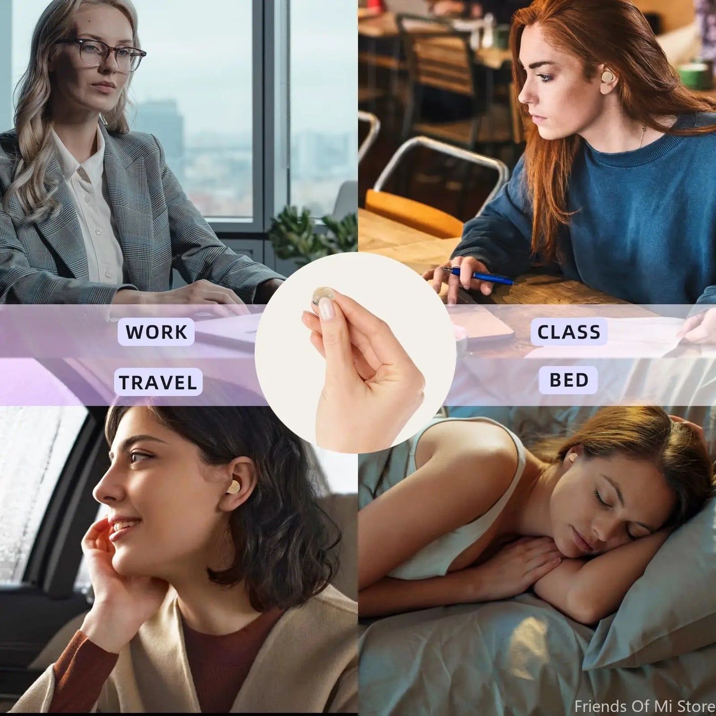 Xiaomi Mini Earbuds Wireless Bluetooth Sleep Hidden Earbuds for Work Discreet Low Profile Invisible Earbuds Sleep Headphones