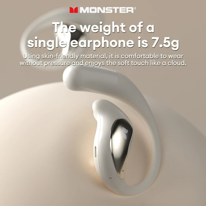 Monster GT27 Open Ear Earbuds Bluetooth 6.0 Wireless Headphones ENC Noise Cancelling Gaming Sport Headset for Workout Running