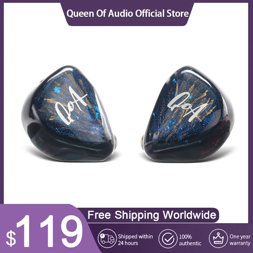 New QoA Cloud Scape Headphone 1 Dynamic + 1 Planar  In Ear Earphone 3.5mm 4.4mm Plug Earbuds For HiFi Wired Headset Cable IEMs