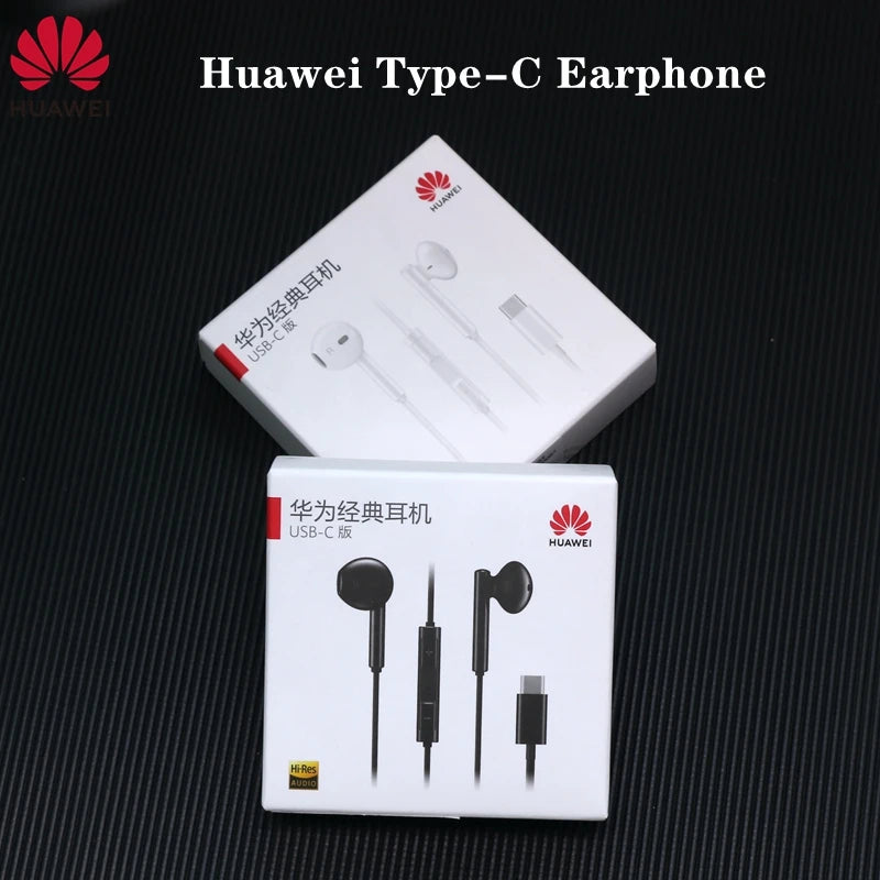 Original Huawei CM33 USB Type-C  Earphone Wired in-ear Earphone with Microphone Volume buttons for Huawei Mobile Phone
