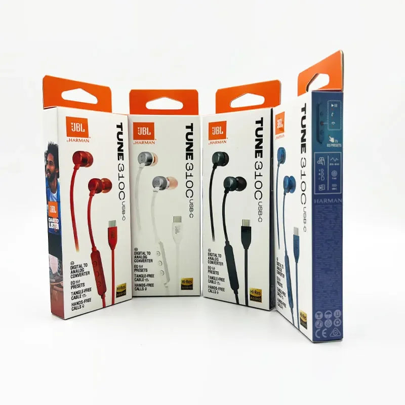 JBL TUNE 310c T310C USB-C Wired Hi-Res In-Ear Headphones Type-C Earphone With Microphone headphones headset earbuds