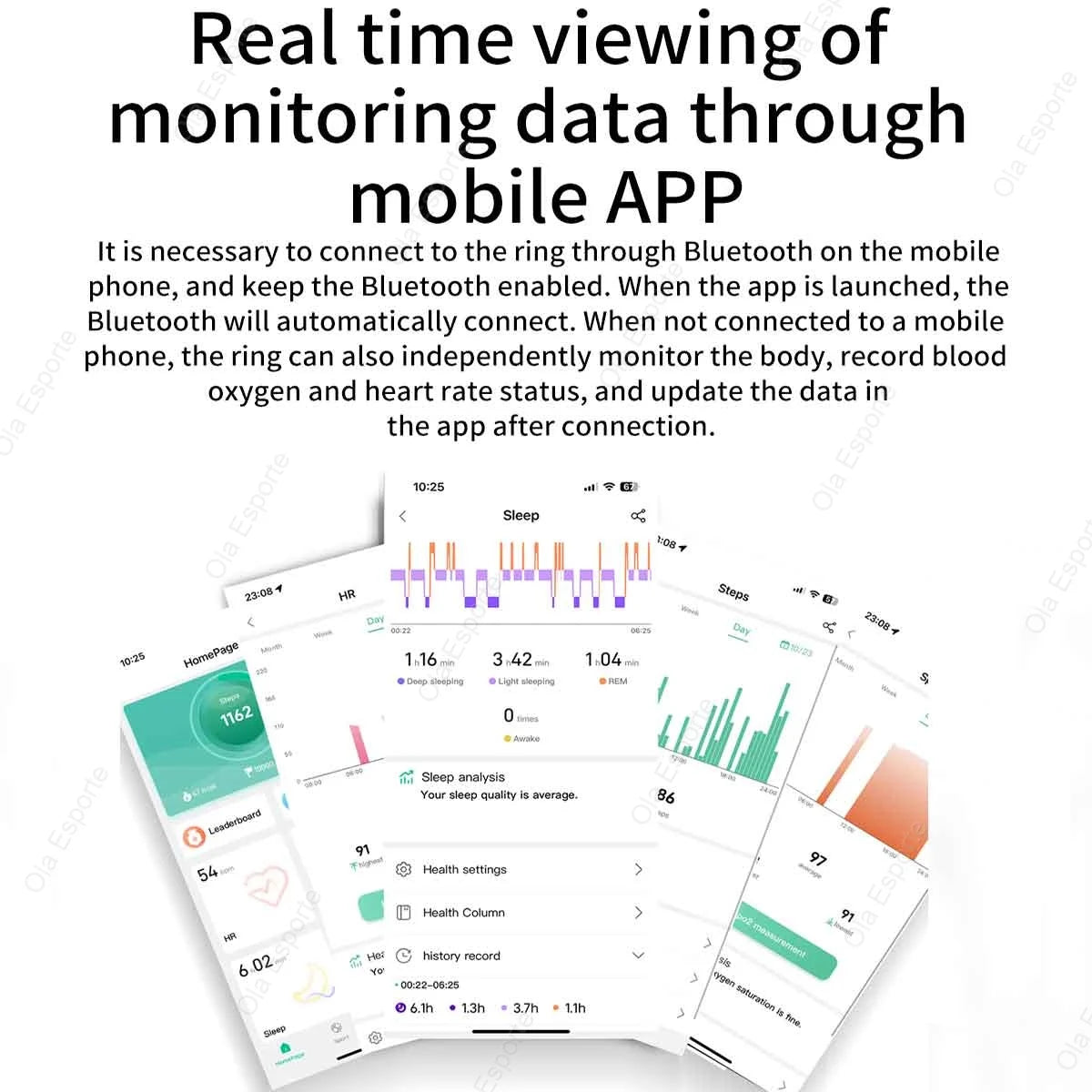2025 New Smart Ring Men, Women, Heart Rate and Blood Oxygen Monitor Smart ring IP68 & 5ATM Waterproof, Multi-sport Mode
