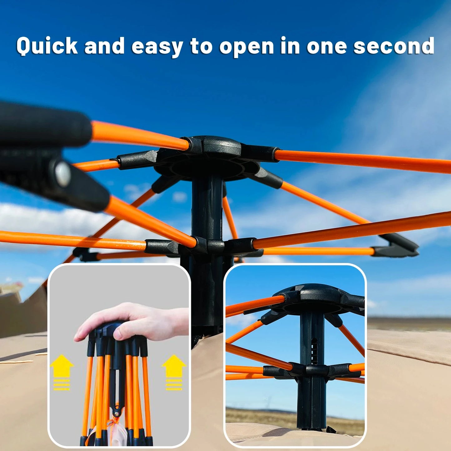 Outdoor Automatic Quick-opening Tent Automatic Rainproof Sunshine-proof Tent Fishing Beach Sunshine Shelter 2- 4 person tents