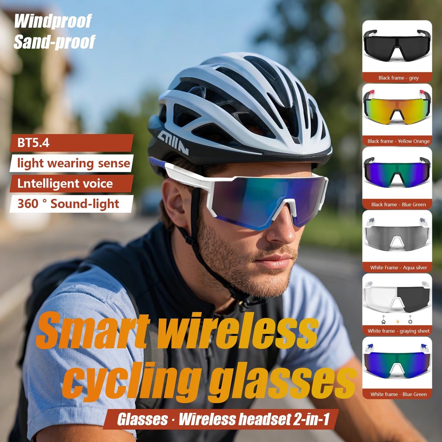 LIGE Cycling Outdoor Sport Bluetooth Call Smart Sunglasse Mountain Bike Glasses Driving Climbing Road Fishing Motorcycle Goggles