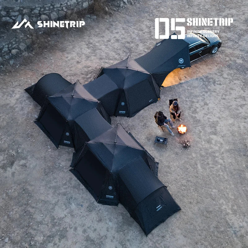 ShineTrip Oversized Dome Tent Quick Setup Tent Waterproof Sunproof Silver Coated Canopy Camping Auto Dome 05 Series