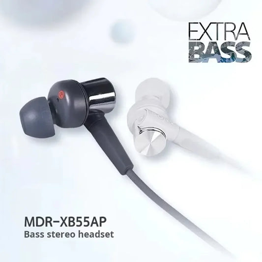 New Original SONY MDR-XB55AP In-Ear Extra Deep Bass Headphones 3.5mm Wired Stereo Earphones Sport Earbuds Handsfree Headset