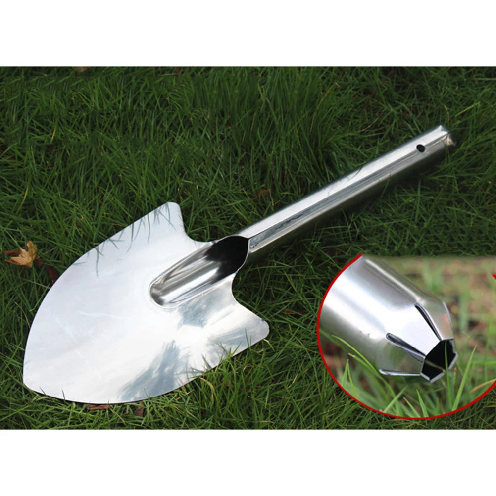 1pc Stainless Steel Garden Shovel Hand Tool Ergonomic Small Trowel for Planting Flower Bonsai Fleshiness Camping Outdoor Gift