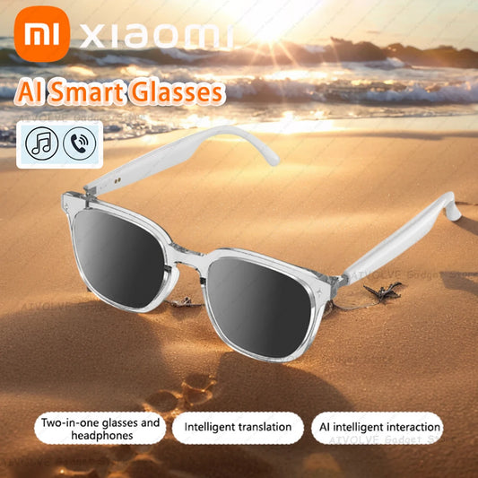 Xiaomi Smart Glasses AI Bluetooth Wireless Call Voice Translation Music Magnetic Charging Outdoor Cycling Driving Sunglasses New