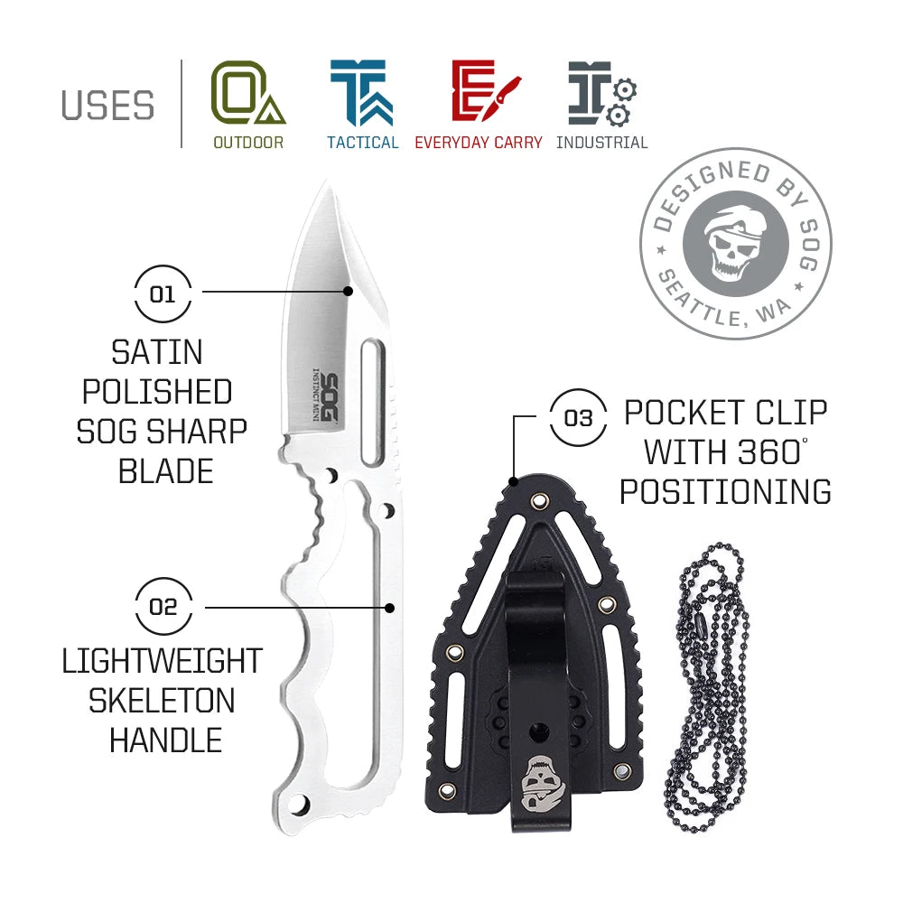 SOG INSTINCT MINI Pocket Knife Portable EDC Knives Outdoor Naturehike Self-defense Hand tools Camping Equipment Cutter-NB1001-CP