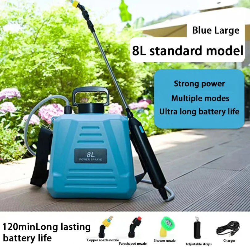 Electric small pesticide spray 5/8L can automatically recover high-pressure pesticide sprayer for agricultural flower spraying