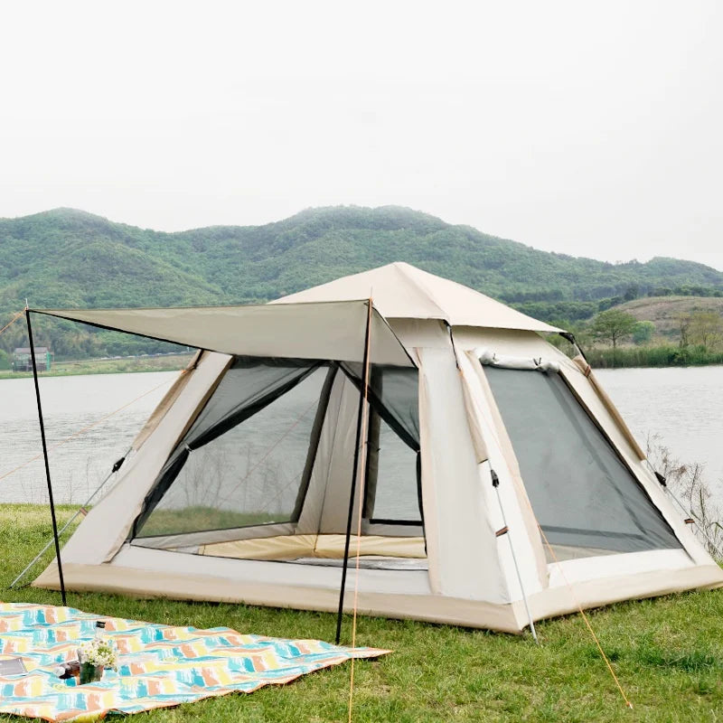 tent 5 ~ 8 people Outdoor Automatic Quick Open Tent  Waterproof Camping Tent Family Outdoor Instant Setup Tent with Carring Bag